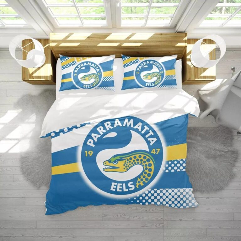 NRL Parramatta Eels Simple Style Bedding Duvet Cover + 1|2 Pillow Cases