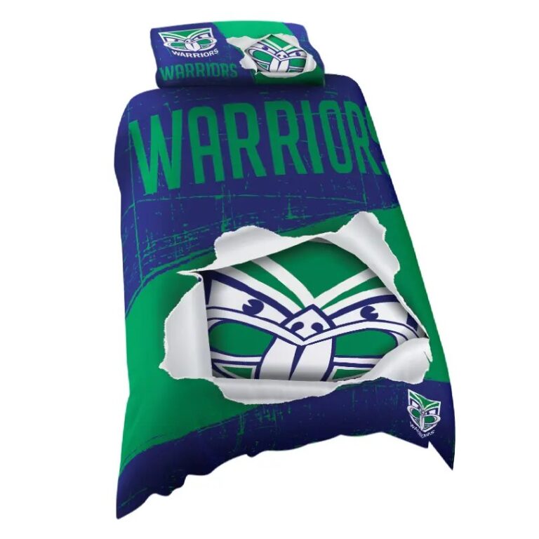 NRL New Zealand Warriors Big Logo Bedding Duvet Cover + 1|2 Pillow Cases