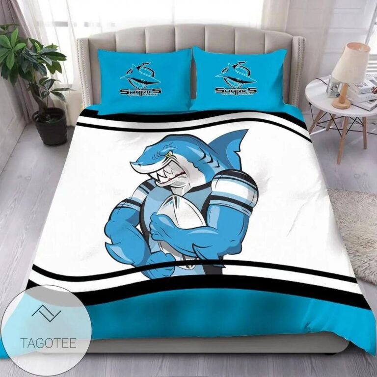 NRL Cronulla Sutherland Sharks - Fan Art Bedding Duvet Cover + 1|2 Pillow Cases