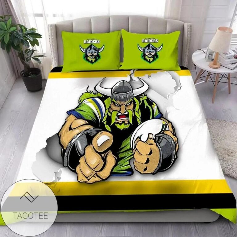 NRL Canberra Raiders Fan Art Bedding Duvet Cover + 1|2 Pillow Cases