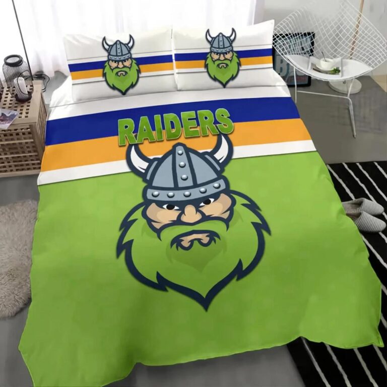 NRL Canberra Raiders Colorful Stripes Bedding Duvet Cover + 1|2 Pillow Cases