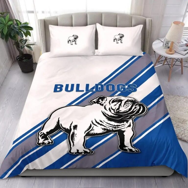 NRL Canterbury Bankstown Bulldogs - Simple Style Bedding Duvet Cover + 1|2 Pillow Cases