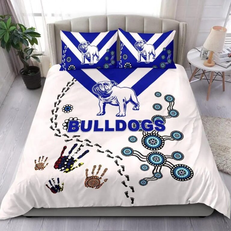NRL Canterbury Bankstown Bulldogs - Indigenous Bedding Duvet Cover + 1|2 Pillow Cases