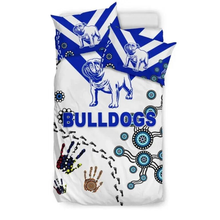 NRL Canterbury Bankstown Bulldogs - Indigenous Bedding Duvet Cover + 1|2 Pillow Cases