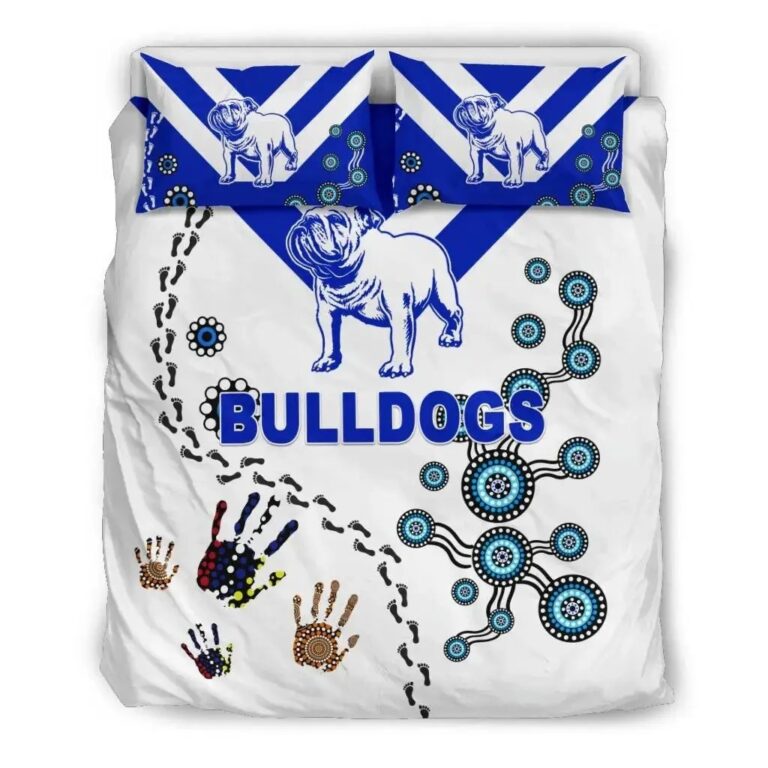 NRL Canterbury Bankstown Bulldogs - Indigenous Bedding Duvet Cover + 1|2 Pillow Cases