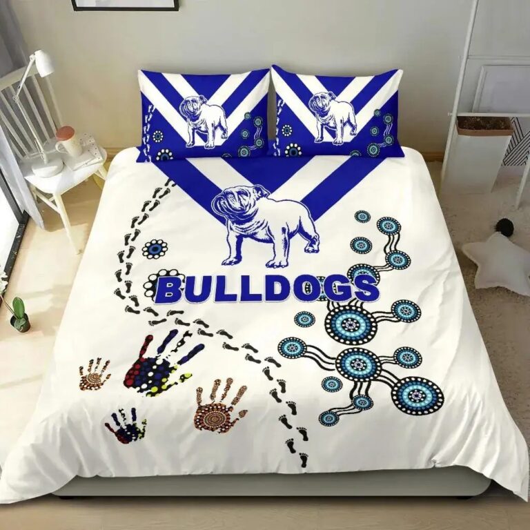 NRL Canterbury Bankstown Bulldogs - Indigenous Bedding Duvet Cover + 1|2 Pillow Cases