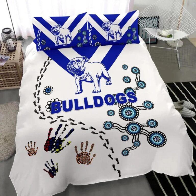 NRL Canterbury Bankstown Bulldogs - Indigenous Bedding Duvet Cover + 1|2 Pillow Cases