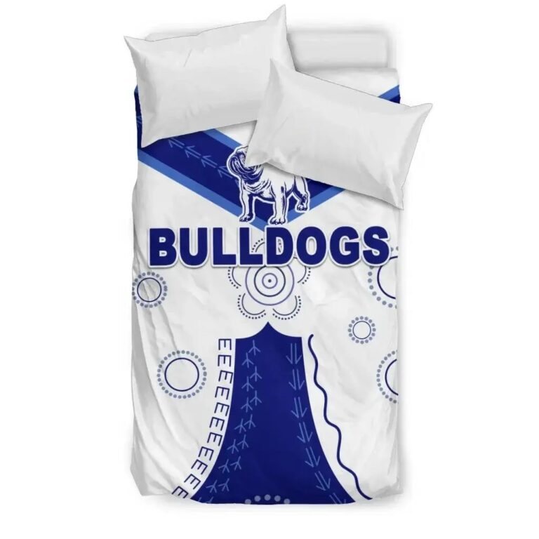 NRL Canterbury Bankstown Bulldogs - Simple Indigenous Bedding Duvet Cover + 1|2 Pillow Cases
