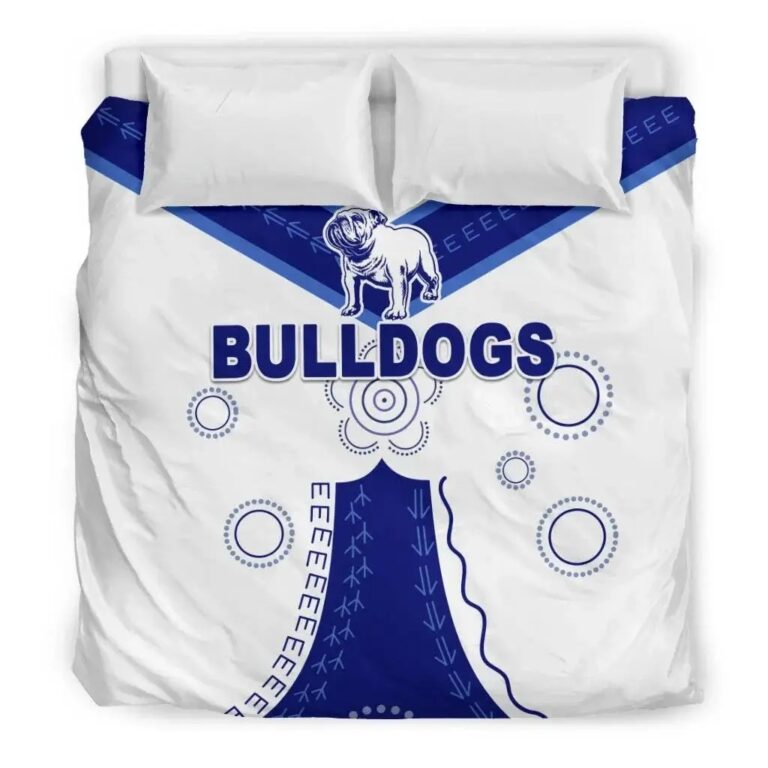 NRL Canterbury Bankstown Bulldogs - Simple Indigenous Bedding Duvet Cover + 1|2 Pillow Cases