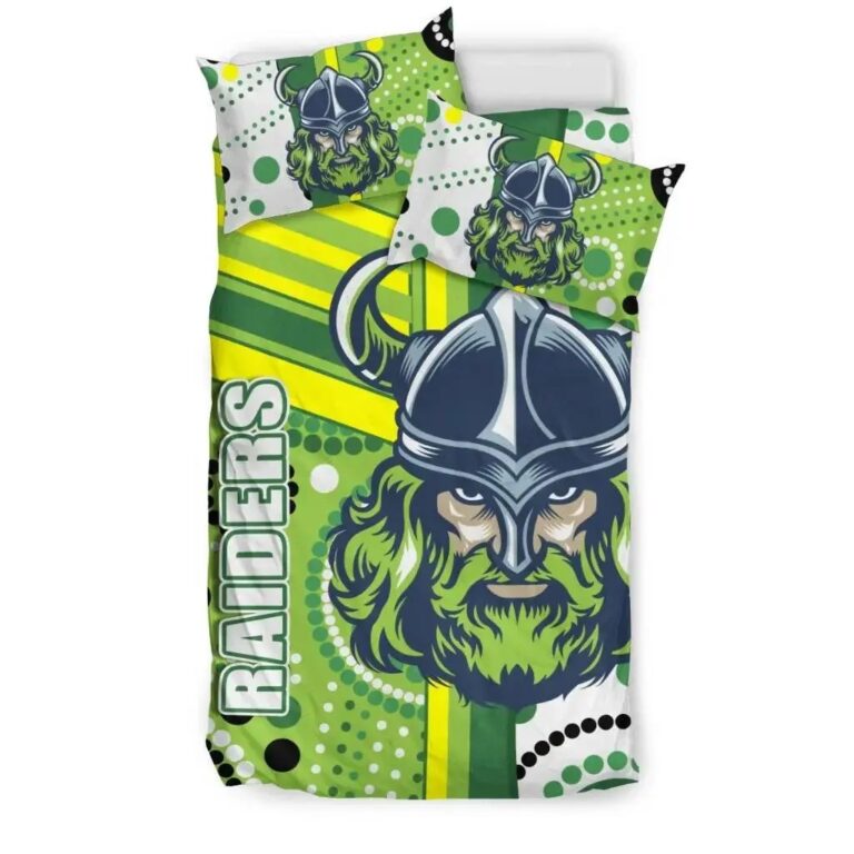 NRL Canberra Raiders Indigenous Bedding Duvet Cover + 1|2 Pillow Cases