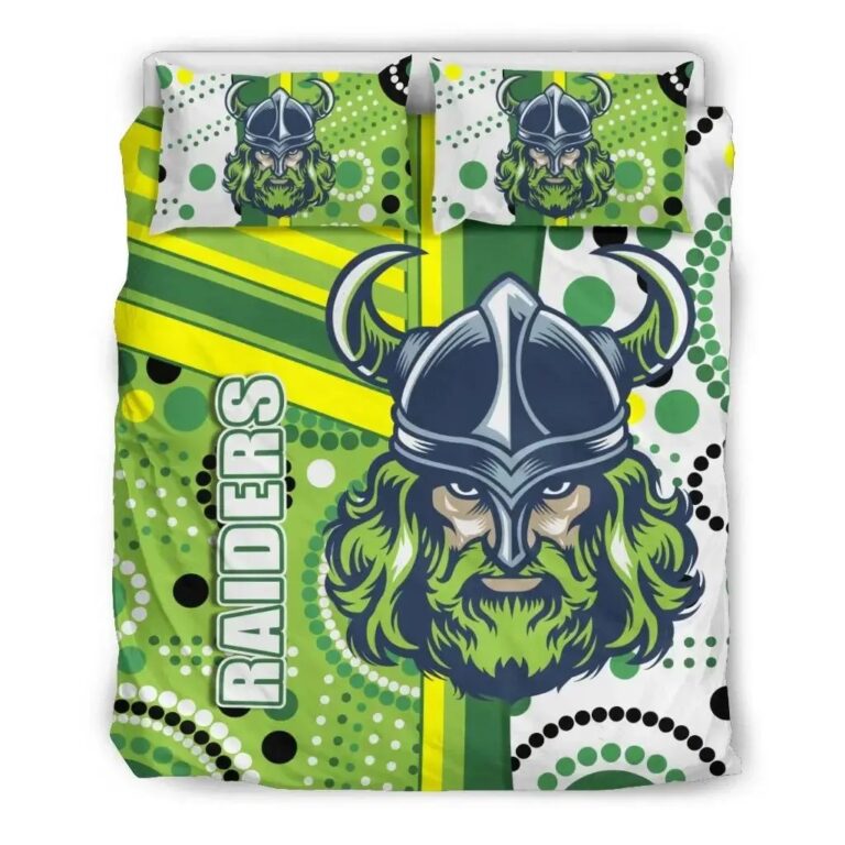 NRL Canberra Raiders Indigenous Bedding Duvet Cover + 1|2 Pillow Cases