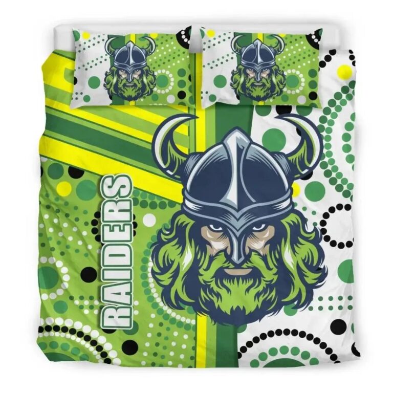 NRL Canberra Raiders Indigenous Bedding Duvet Cover + 1|2 Pillow Cases
