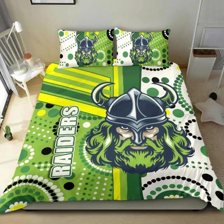 NRL Canberra Raiders Indigenous Bedding Duvet Cover + 1|2 Pillow Cases