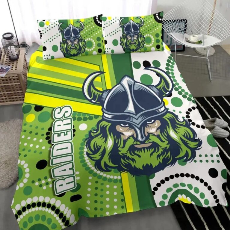 NRL Canberra Raiders Indigenous Bedding Duvet Cover + 1|2 Pillow Cases