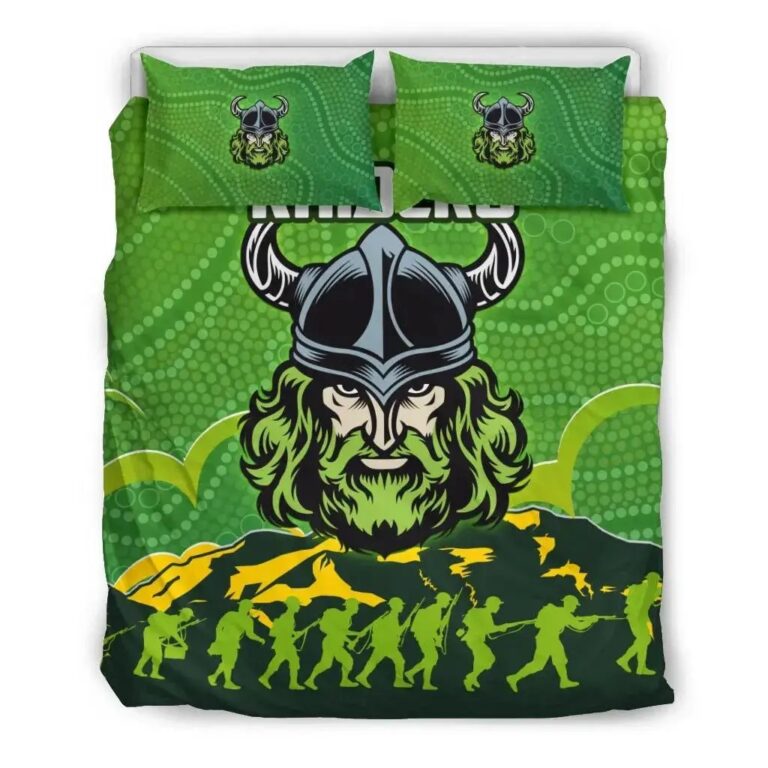 NRL Canberra Raiders Anzac Day Bedding Duvet Cover + 1|2 Pillow Cases