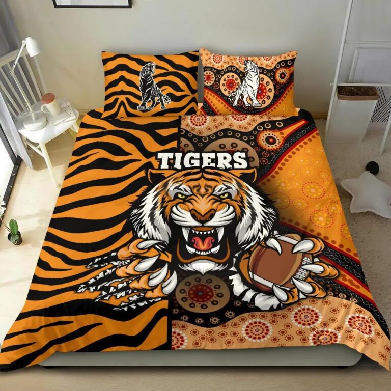 NRL Wests Tigers Skin Style Bedding Duvet Cover + 1|2 Pillow Cases