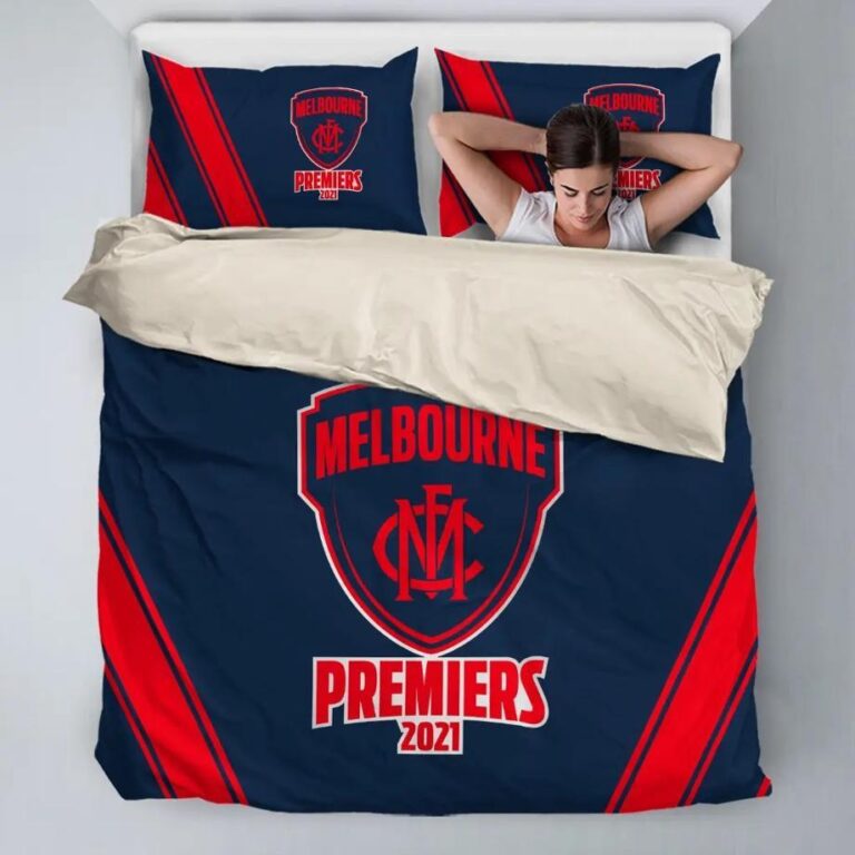 AFL Melbourne Demons Premiers 2021 Bedding Duvet Cover + 1|2 Pillow Cases