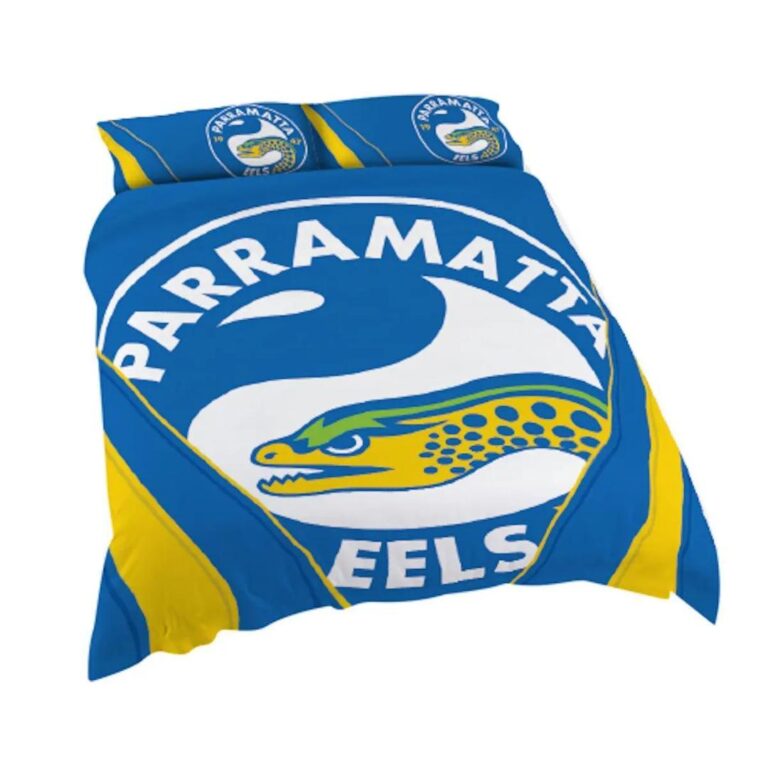 NRL Parramatta Eels Blue Bedding Duvet Cover + 1|2 Pillow Cases