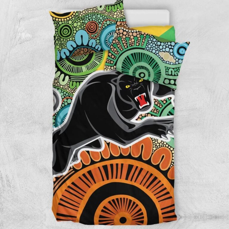 NRL Penrith Panthers Colors Naidoc Patterns Bedding Duvet Cover + 1|2 Pillow Cases