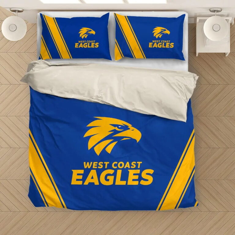AFL West Coast Eagles Bedding Duvet Cover + 1|2 Pillow Cases