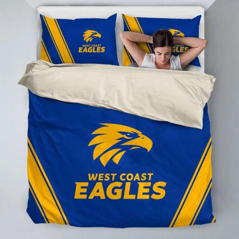 AFL West Coast Eagles Bedding Duvet Cover + 1|2 Pillow Cases