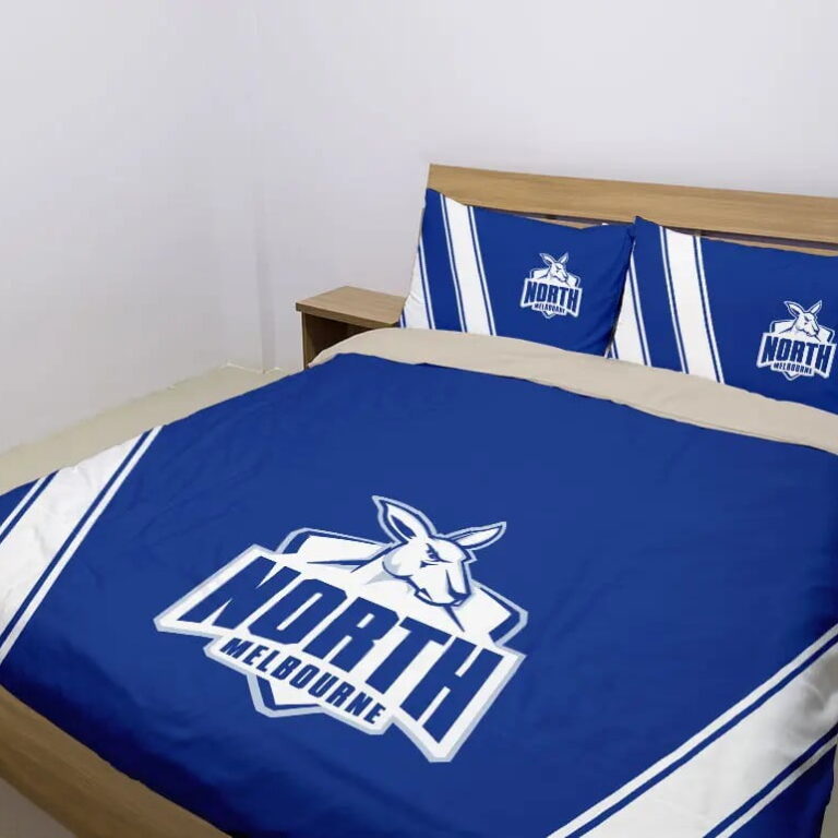 AFL North Melbourne Kangaroos Bedding Duvet Cover + 1|2 Pillow Cases