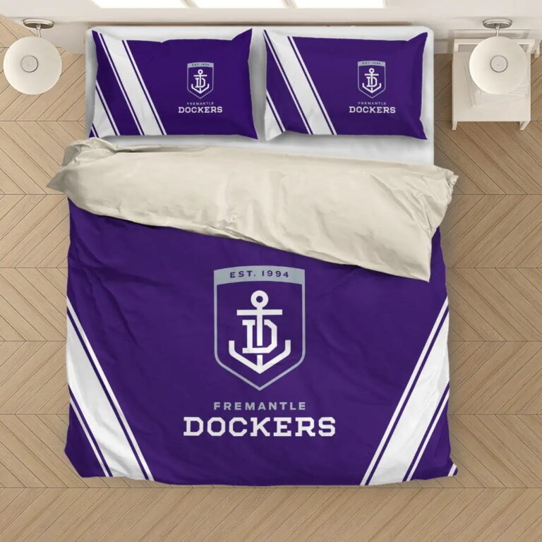 AFL Fremantle Dockers Bedding Duvet Cover + 1|2 Pillow Cases