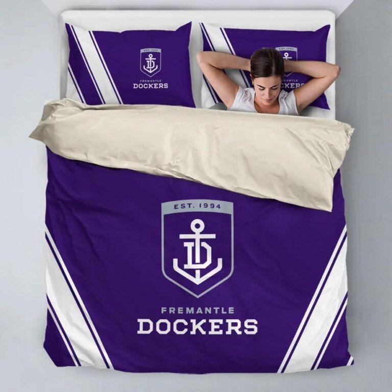 AFL Fremantle Dockers Bedding Duvet Cover + 1|2 Pillow Cases