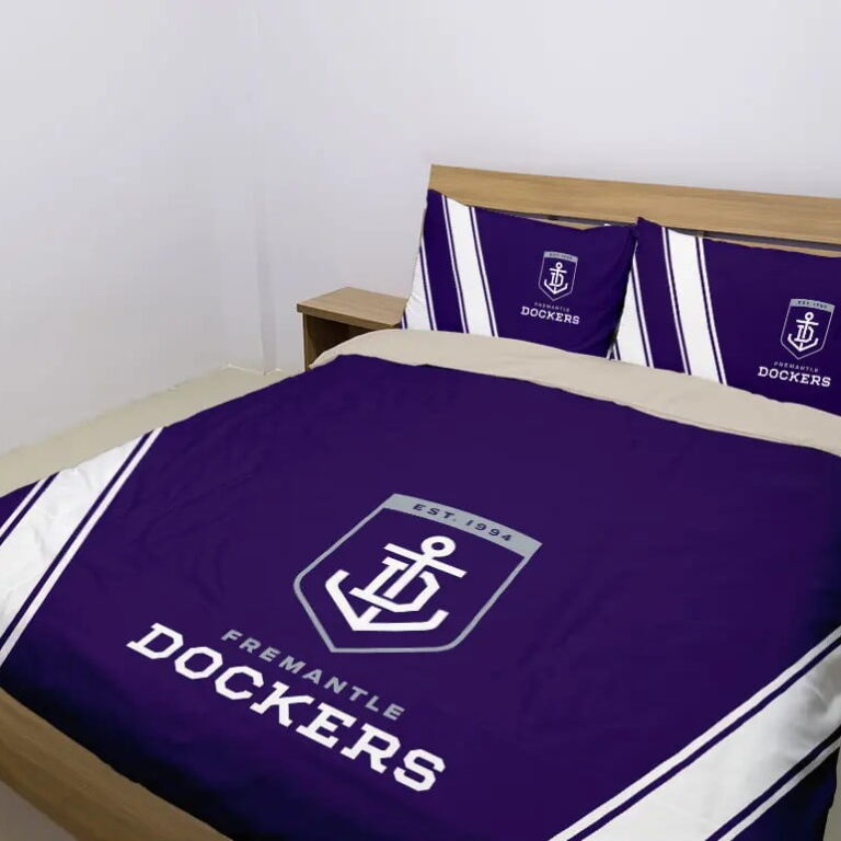 AFL Fremantle Dockers Bedding Duvet Cover + 1|2 Pillow Cases