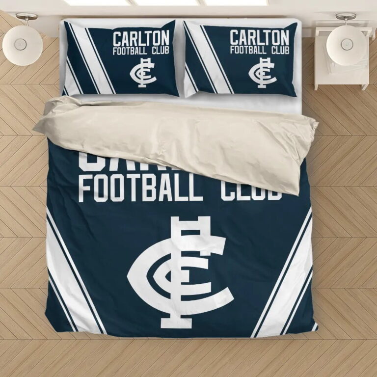 AFL Carlton Blues Bedding Duvet Cover + 1|2 Pillow Cases