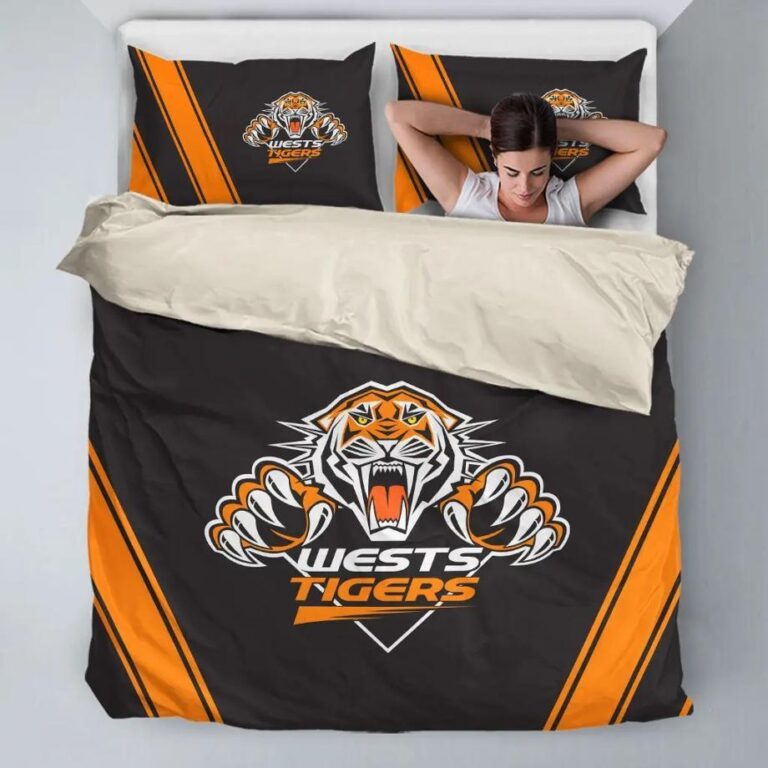 NRL Wests Tigers Bedding Duvet Cover + 1|2 Pillow Cases