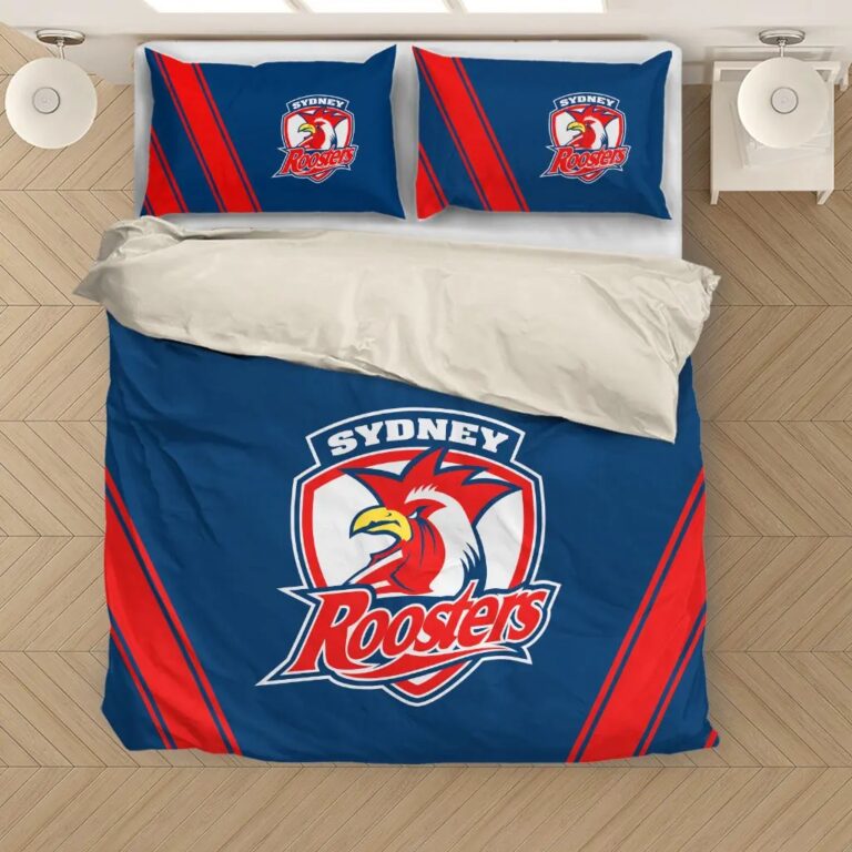 NRL Sydney Roosters Bedding Duvet Cover + 1|2 Pillow Cases