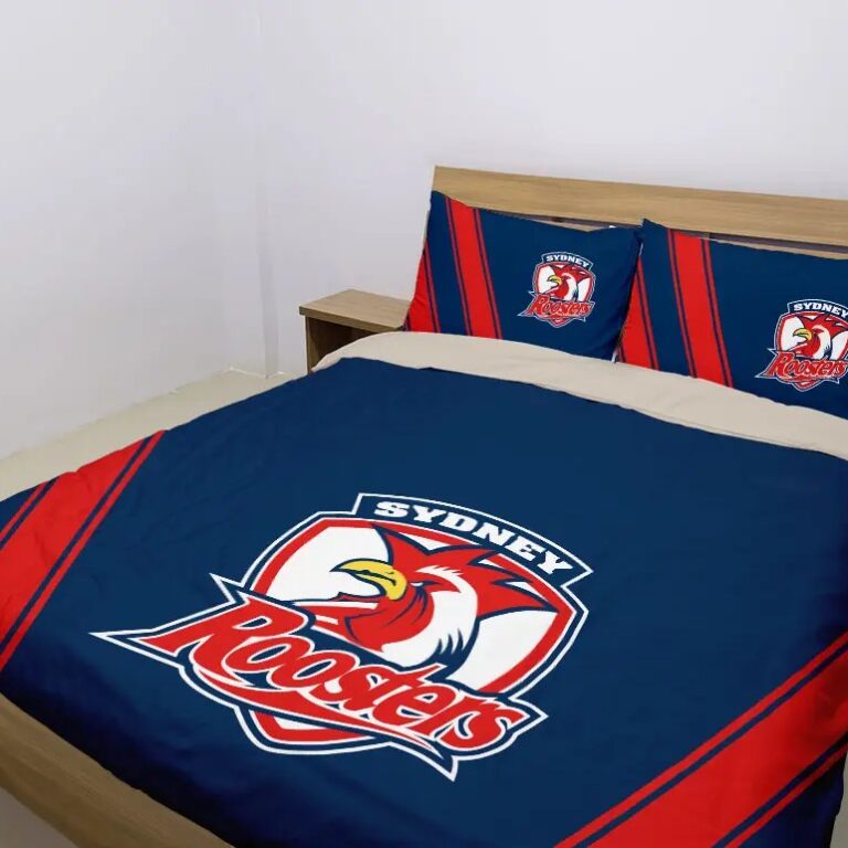 NRL Sydney Roosters Bedding Duvet Cover + 1|2 Pillow Cases