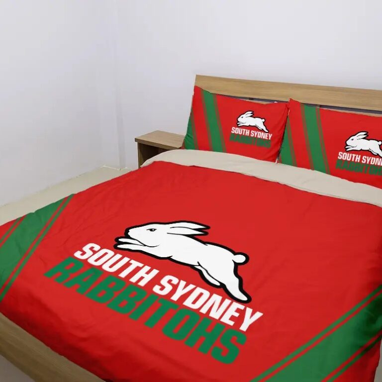 NRL South Sydney Rabbitohs Bedding Duvet Cover + 1|2 Pillow Cases