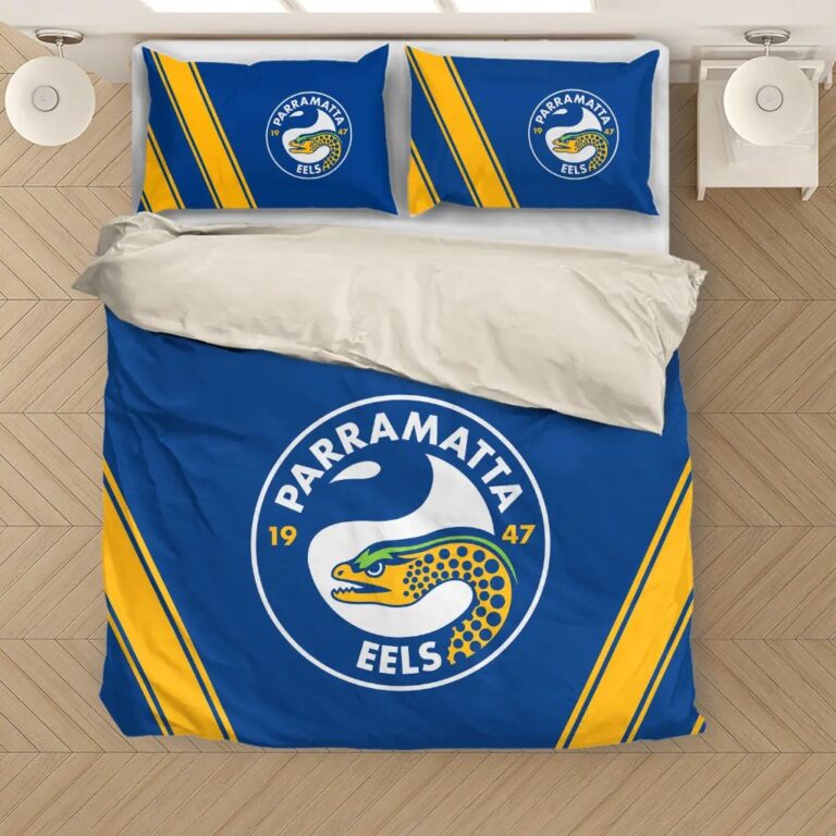 NRL Parramatta Eels Bedding Duvet Cover + 1|2 Pillow Cases