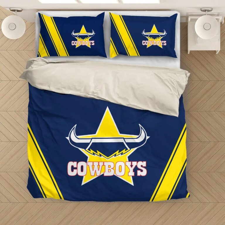NRL North Queensland Cowboys Bedding Duvet Cover + 1|2 Pillow Cases