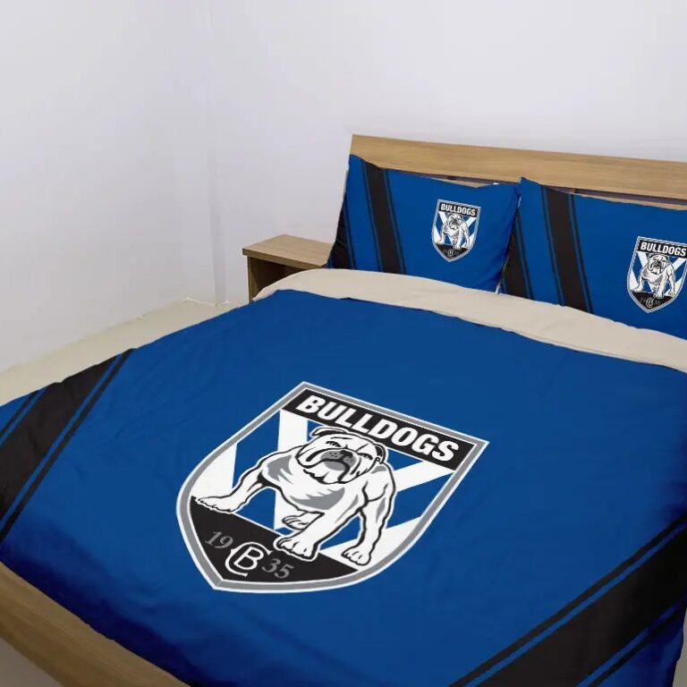 NRL Canterbury Bankstown Bulldogs - Bedding Duvet Cover + 1|2 Pillow Cases