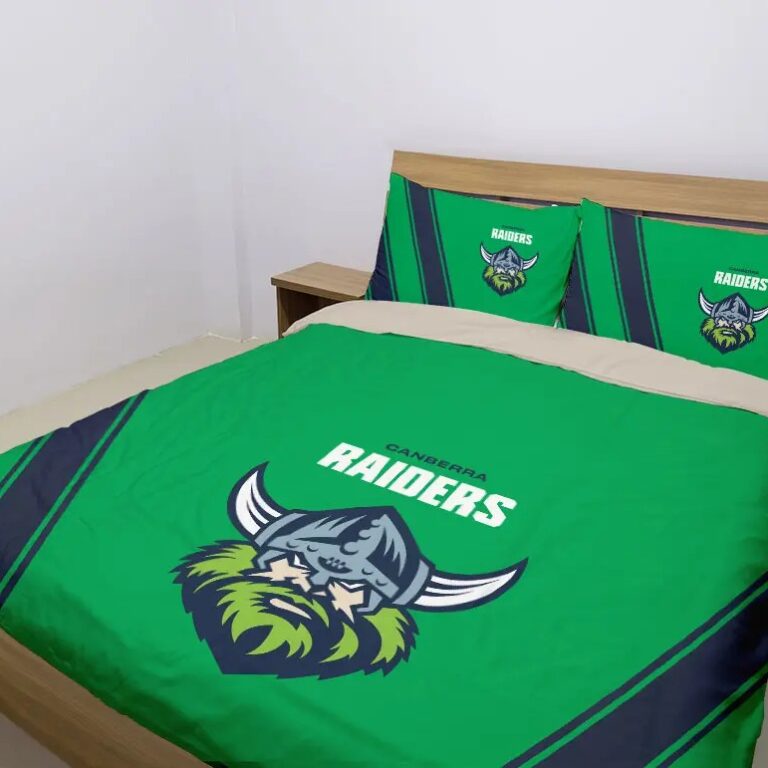 NRL Canberra Raiders Bedding Duvet Cover + 1|2 Pillow Cases