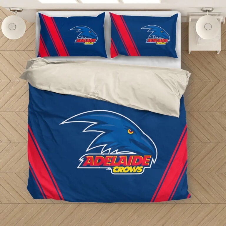 AFL Adelaide Crows Bedding Duvet Cover + 1|2 Pillow Cases