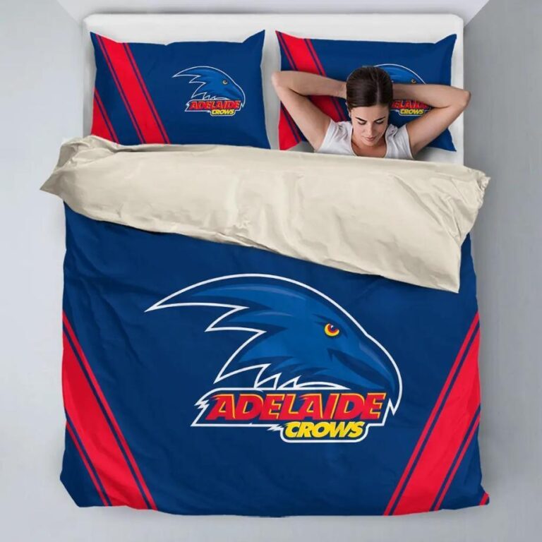 AFL Adelaide Crows Bedding Duvet Cover + 1|2 Pillow Cases
