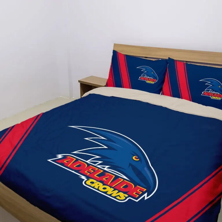 AFL Adelaide Crows Bedding Duvet Cover + 1|2 Pillow Cases