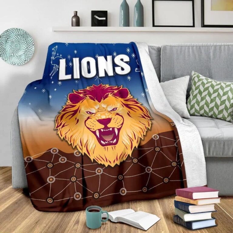 AFL Brisbane Lions Indigenous Fleece Blanket