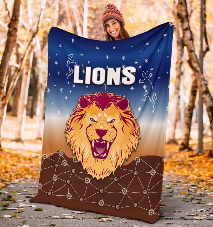 AFL Brisbane Lions Indigenous Fleece Blanket