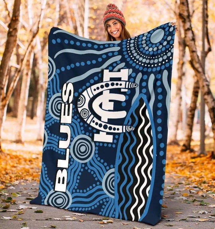 AFL Carlton Blues Aboriginal Fleece Blanket