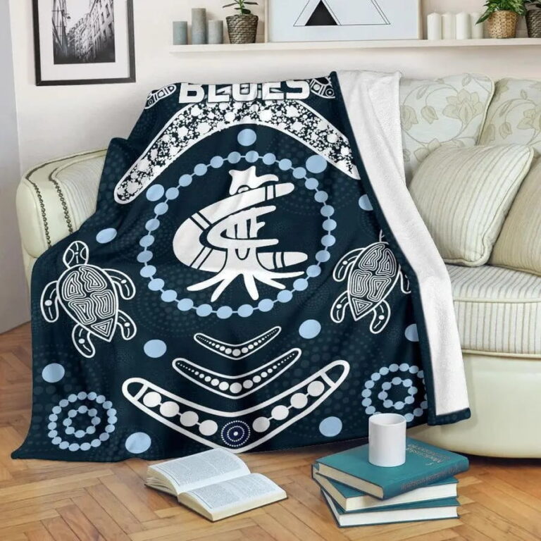 AFL Carlton Blues Indigenous Fleece Blanket