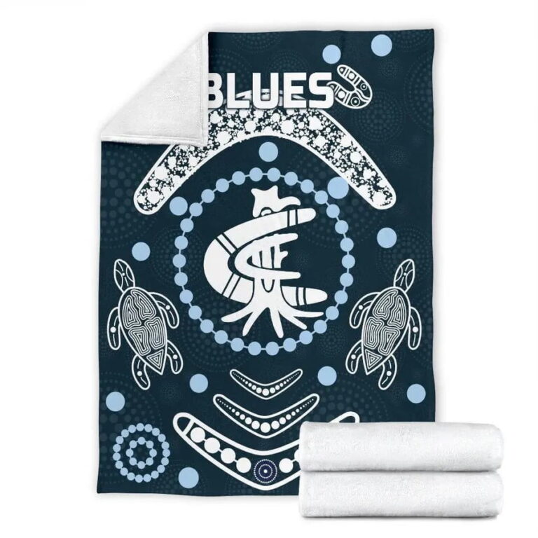 AFL Carlton Blues Indigenous Fleece Blanket