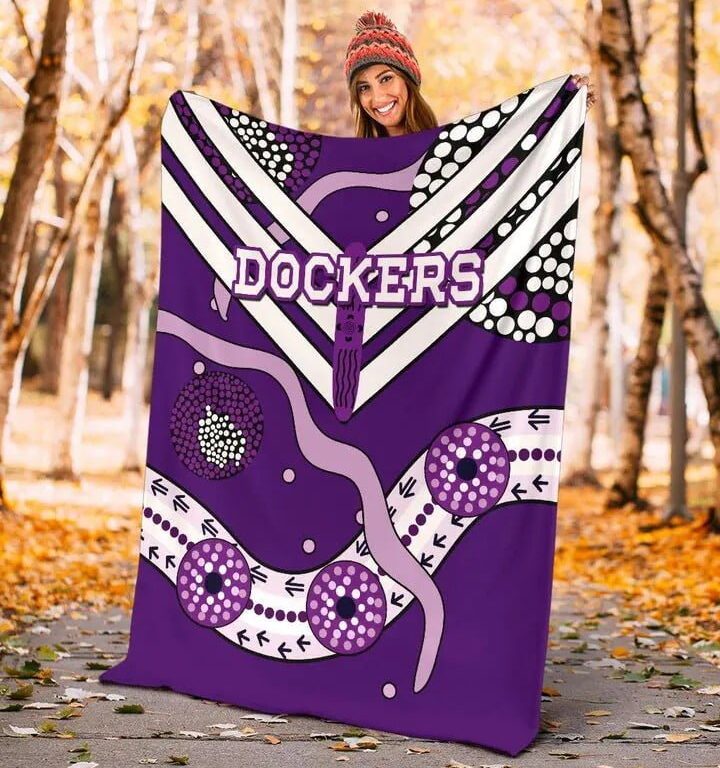 AFL Fremantle Dockers Indigenous Fleece Blanket V1