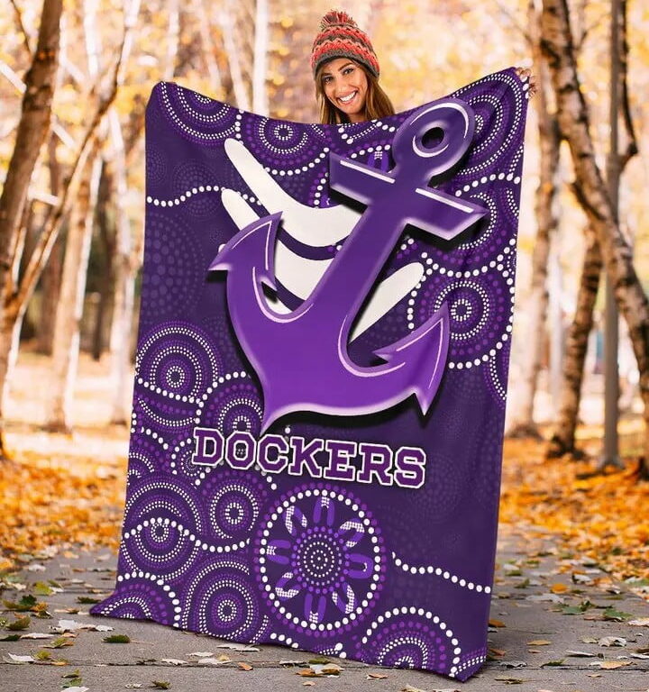 AFL Fremantle Dockers Indigenous Fleece Blanket V2