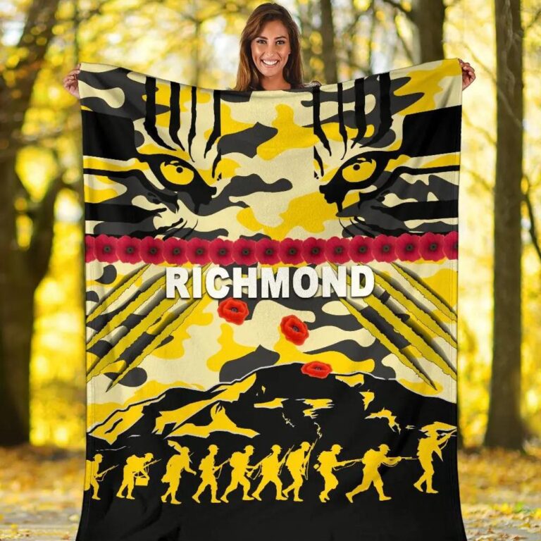 AFL Richmond Tigers Anzac Day Fleece Blanket