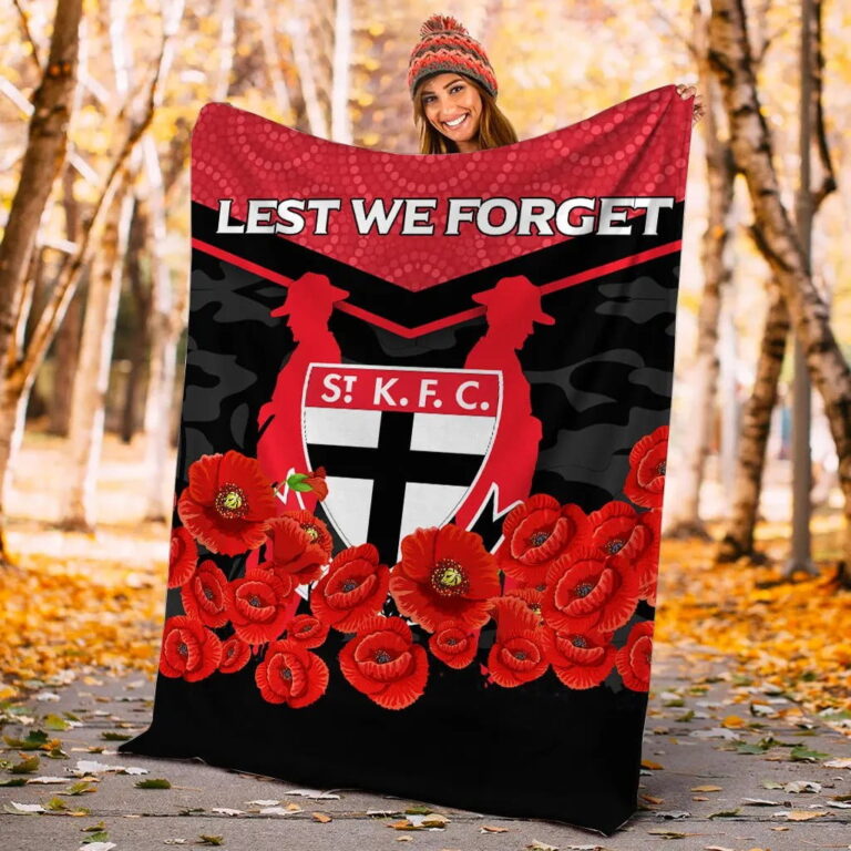 AFL St Kilda Saints Anzac Day Indigenous Fleece Blanket
